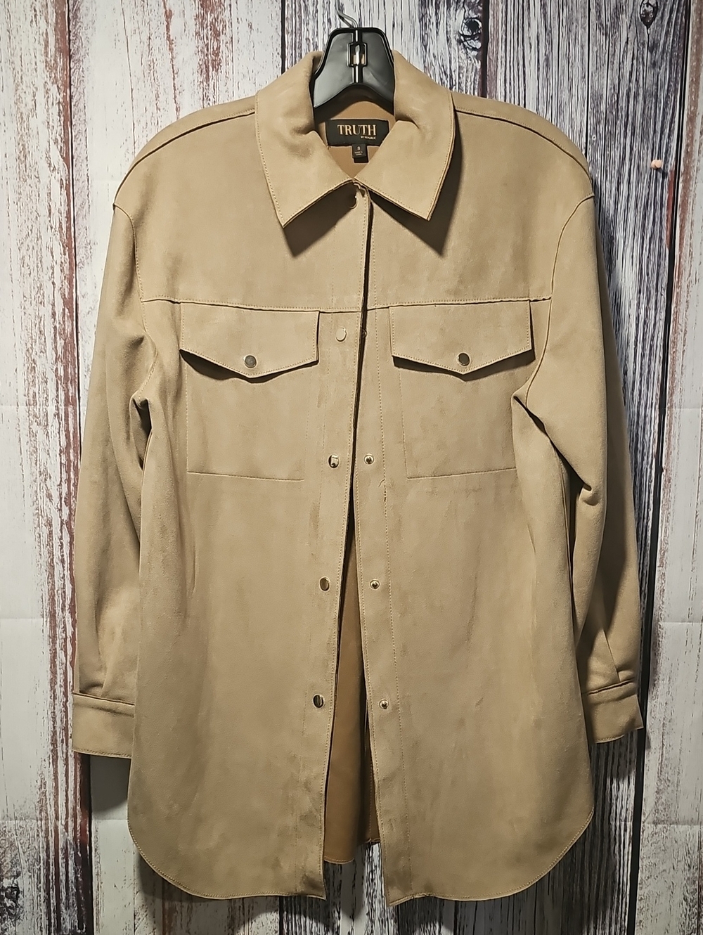 Truth Sand Suede Lightweight Shirt Jacket